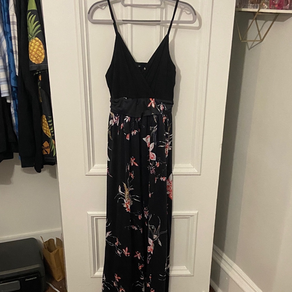 Black Floral Maxi Dress